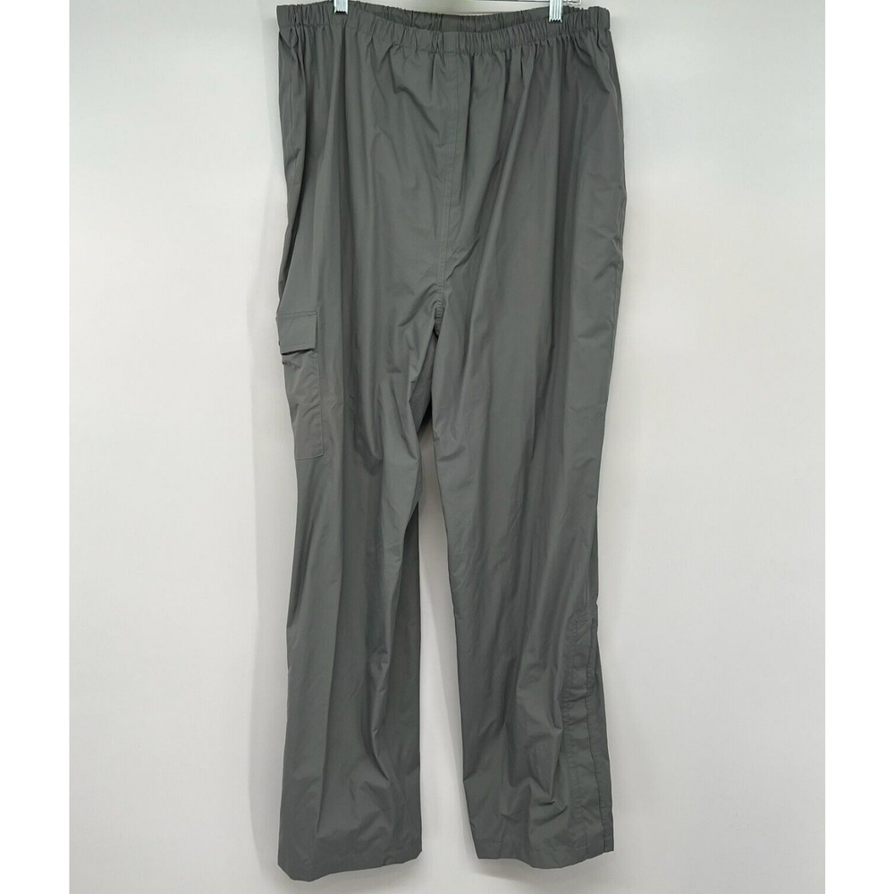 STEARNS Dry Wear Windbreaker Pants XL Gray 100% Nylon Mesh Lined Cargo Pocket